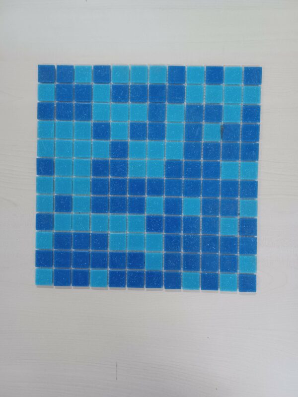 Mosaico Marino rivestimento Porc. Mix 3 colori blu white blu formato 33x33 - immagine 2